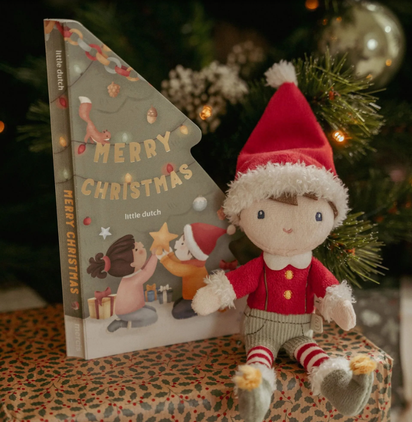 Little Dutch Kerstboek met knuffel Jim - Giftset