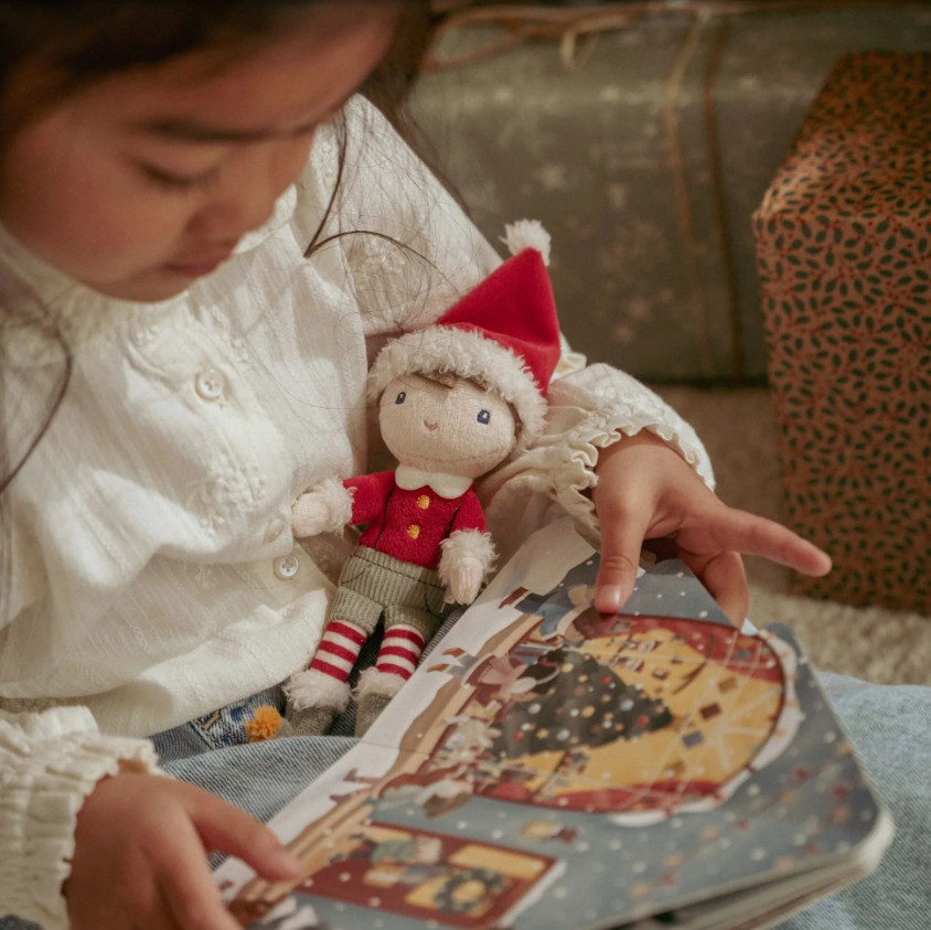 Little Dutch Kerstboek met knuffel Jim - Giftset