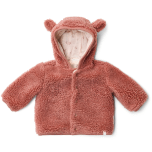 Little Dutch Teddy jasje – Roze– Newborn Naturals - Maat 68