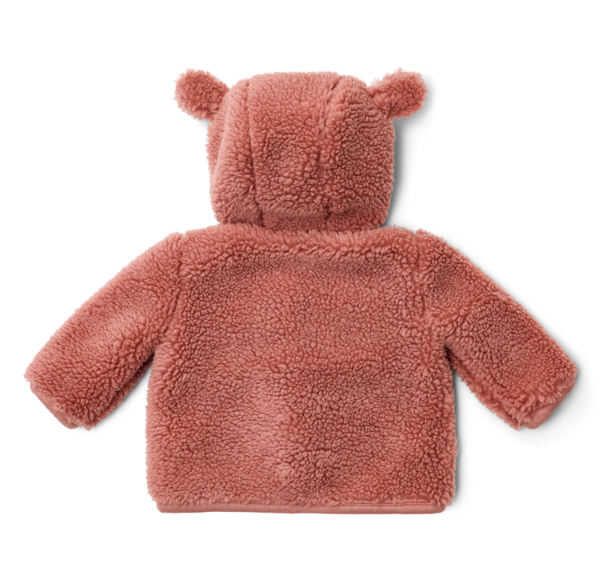 Little Dutch Teddy jasje – Roze– Newborn Naturals - Maat 68