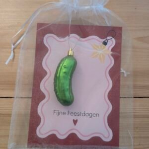 Kerstkaart met augurk Ornament