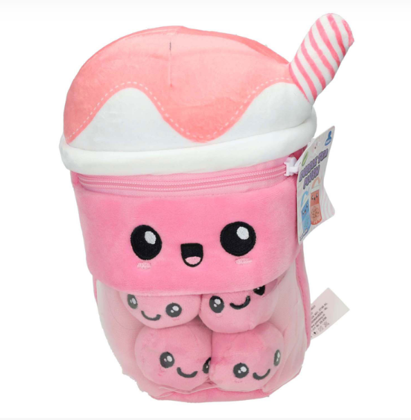 Plush and Play Bubble Tea Knuffel Roze