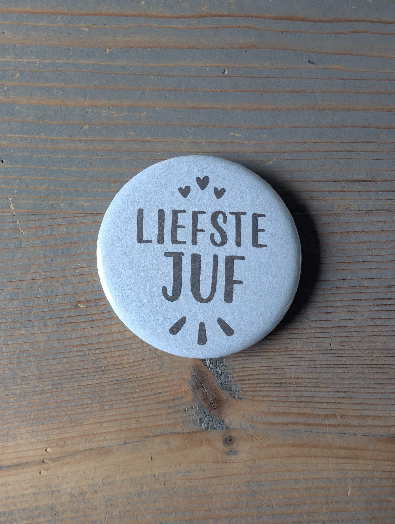button liefste juf