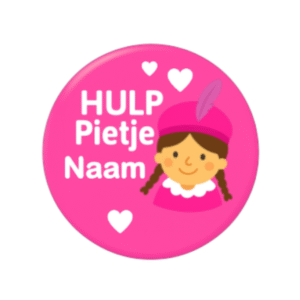 Button hulp piet met naam
