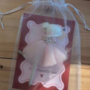 Kerstkaart met ballerina-muis Ornament