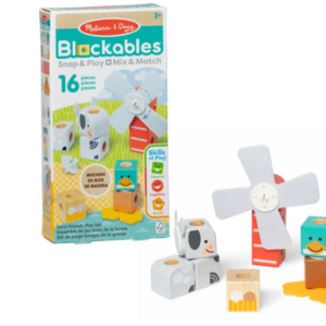 Melissa & Doug – Blockables™ Boerderijdieren – 360° bouwen