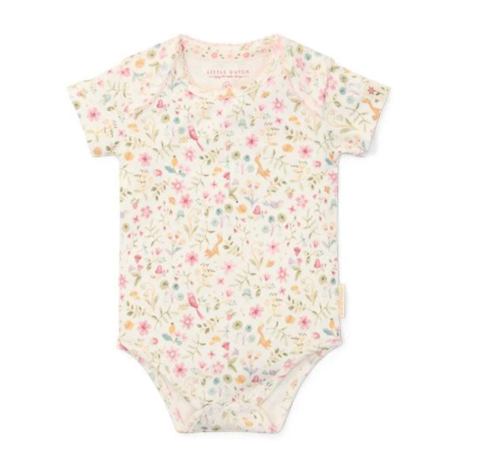 Little Dutch Romper korte mouw - Wit - Fairy Garden