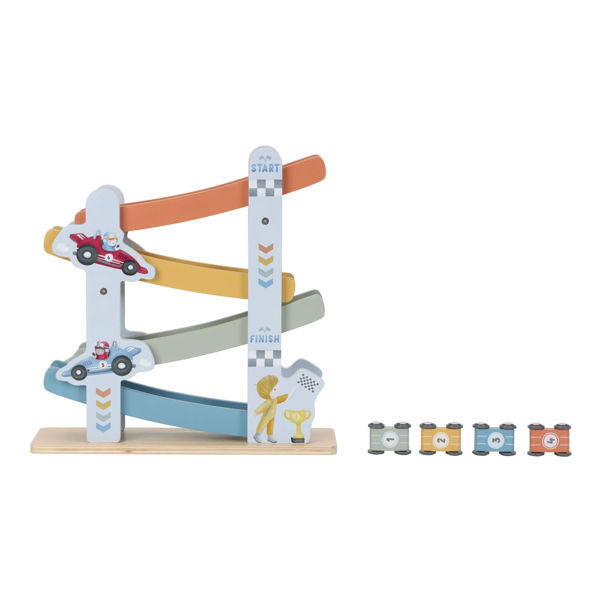 Little Dutch Houten autobaan - Blauw - Afbeelding 2