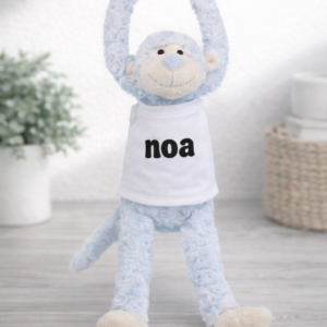 Funnies Slingeraap – Blauw – 45 cm met naam