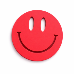 Roze Smiley Onderzetter