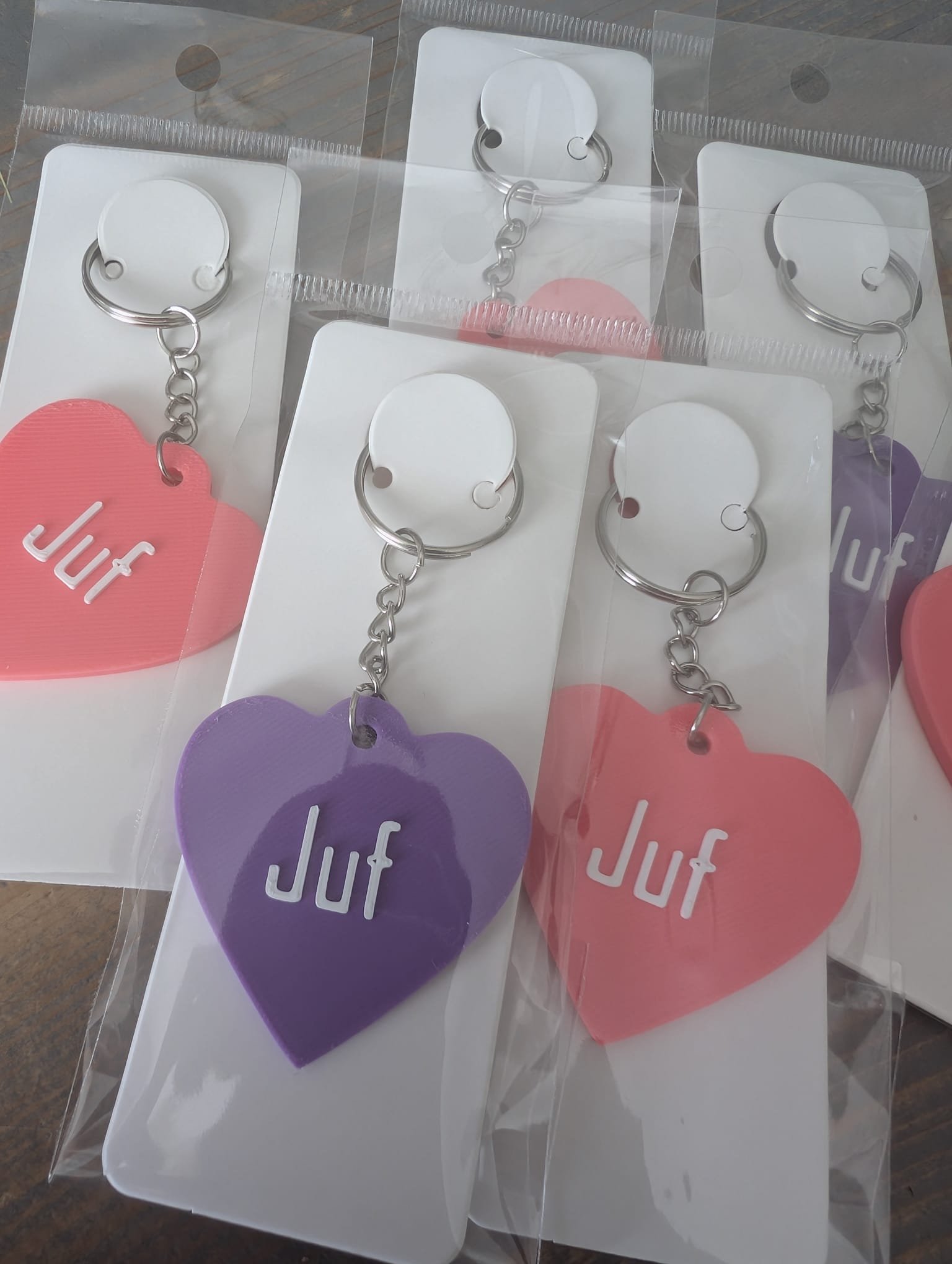 Hartjes Sleutelhanger “Juf” Roze - Image 3