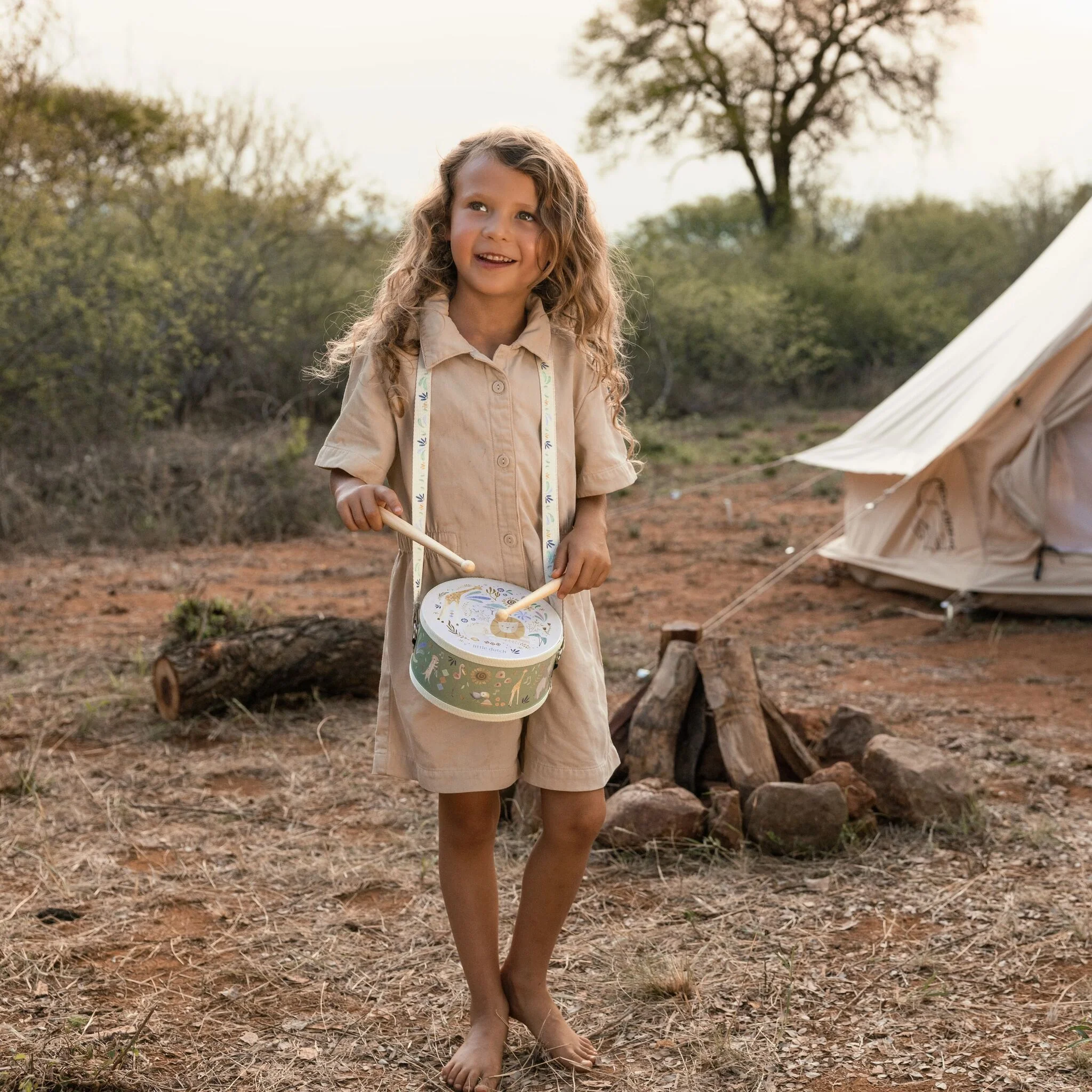 Little Dutch Muziektrommel - Safari Friends - Image 3