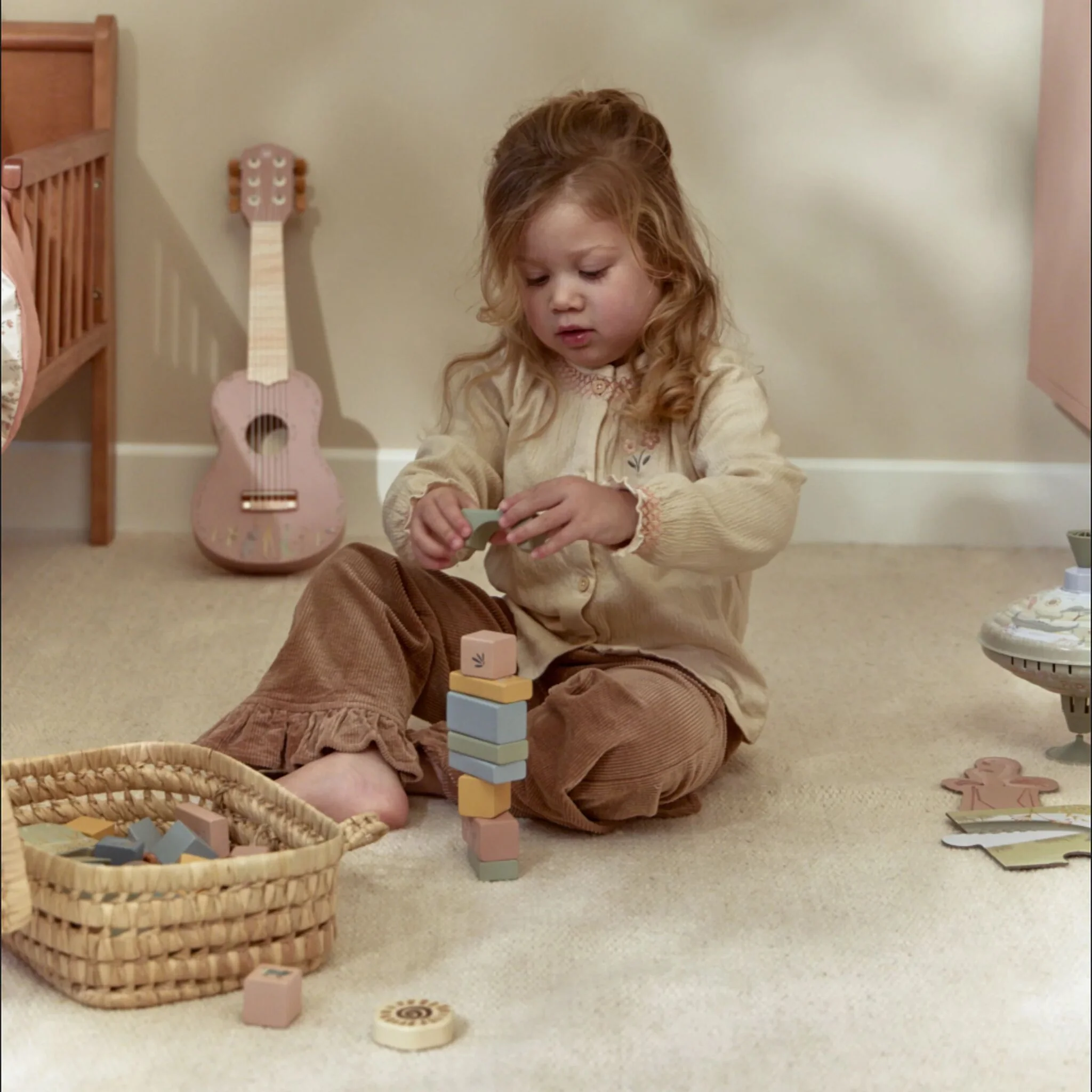 Little Dutch Safari Friends Houten Blouwblokken - Afbeelding 3