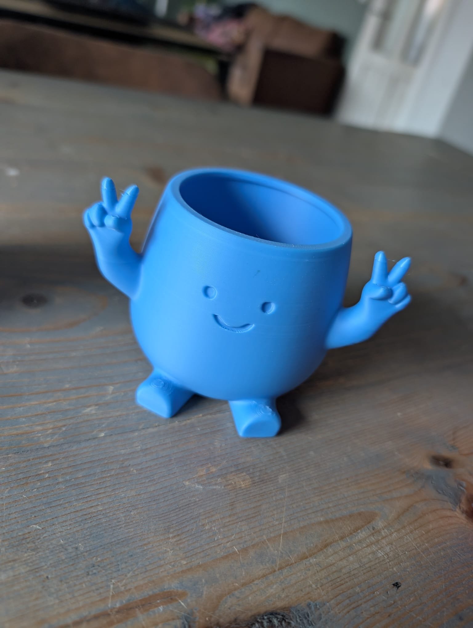 Blauw Peace Poppetje Potje - Afbeelding 2