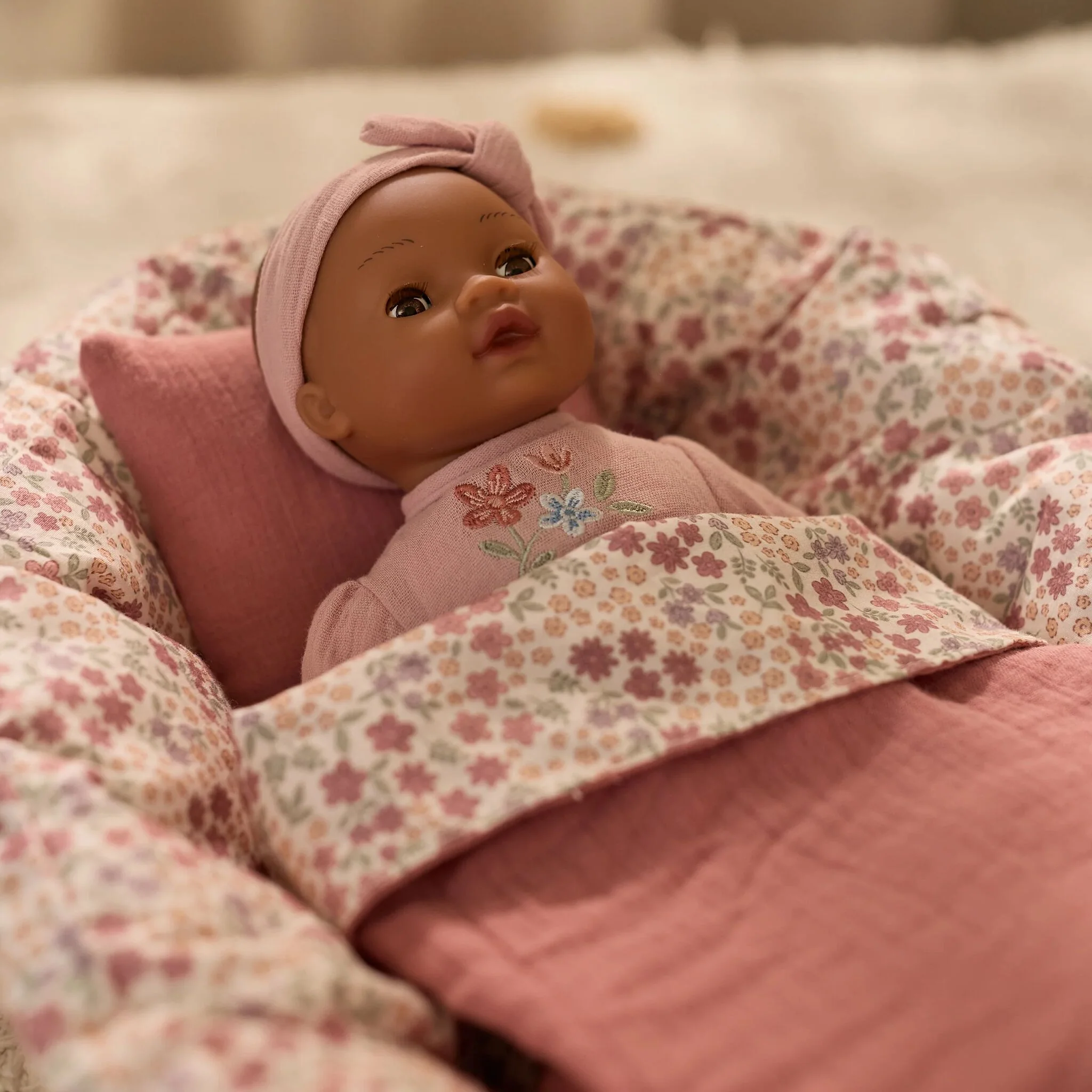 Little Dutch Poppenreiswieg - Roze - Afbeelding 5