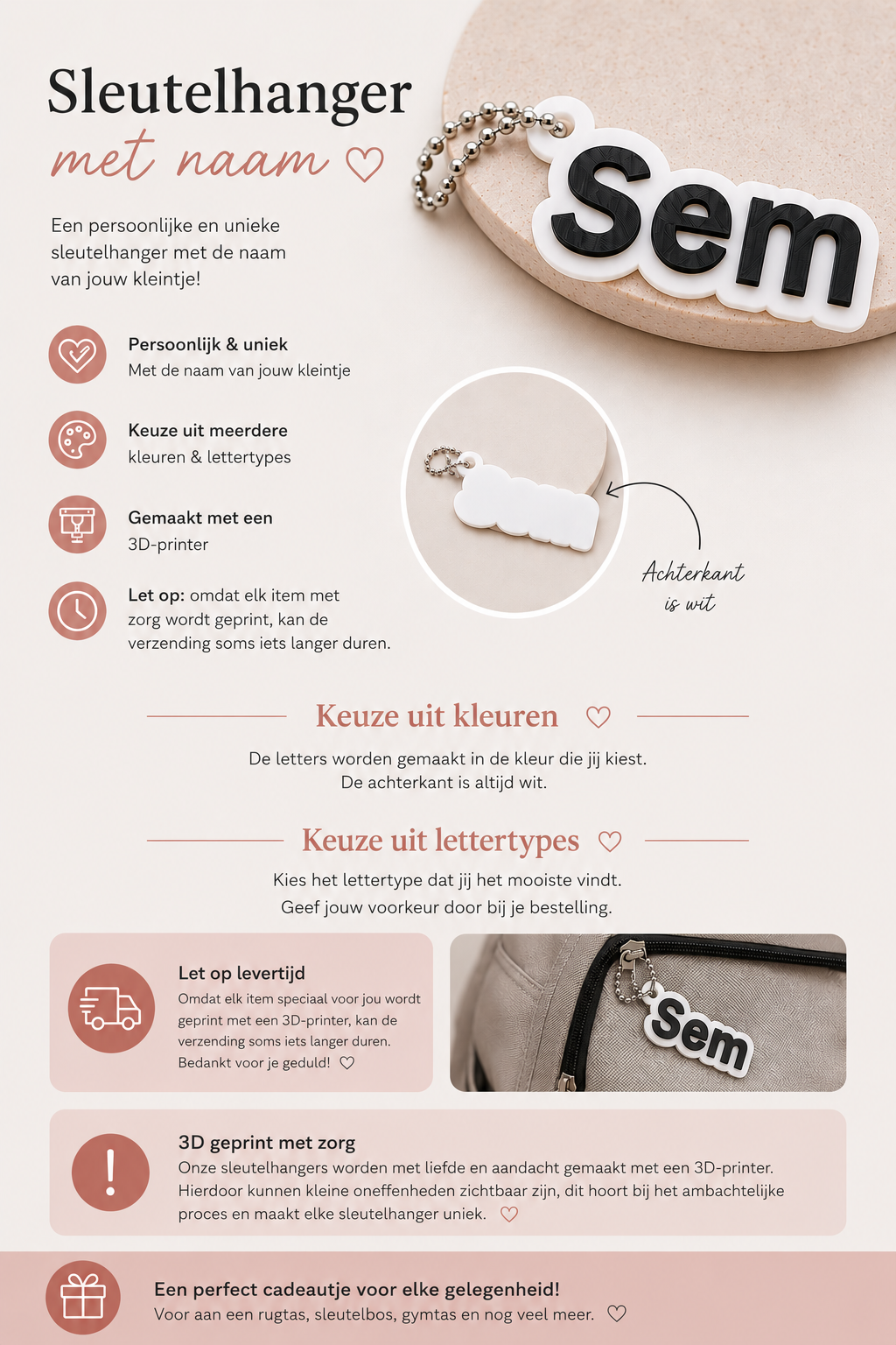 Gepersonaliseerde sleutelhanger met naam - Afbeelding 2