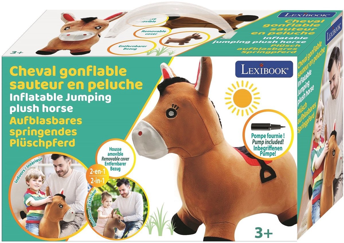 Opblaasbare Springpony met pluche pak - Afbeelding 5