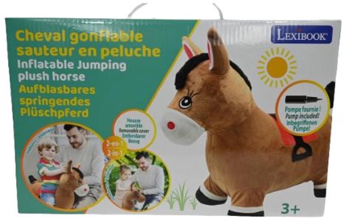 Opblaasbare Springpony met pluche pak - Afbeelding 11