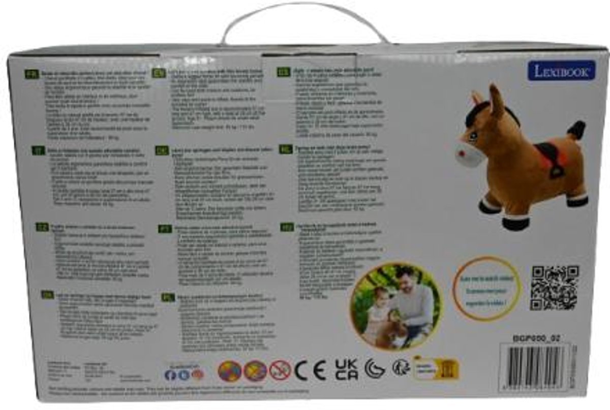 Opblaasbare Springpony met pluche pak - Afbeelding 10